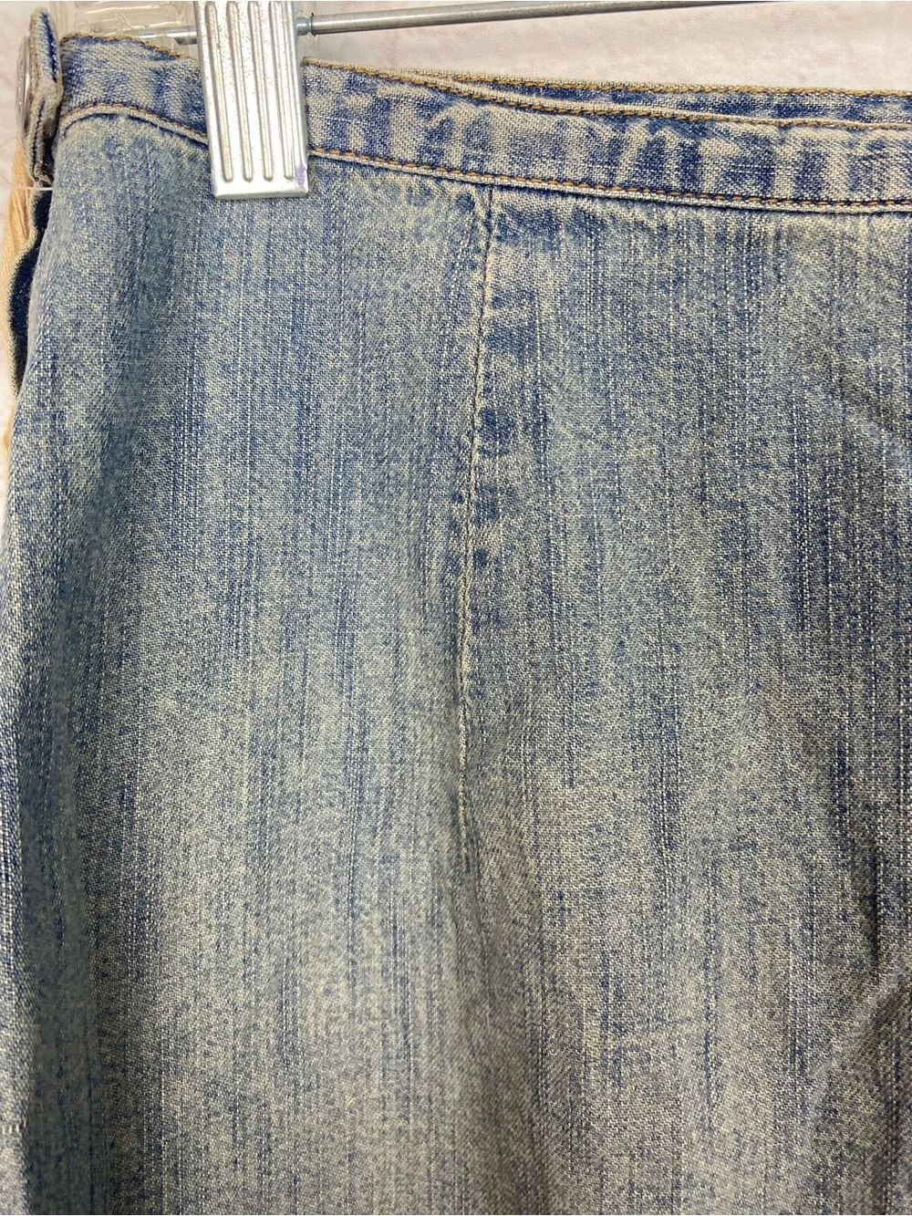 Lauren Ralph Lauren Denim Mermaid Skirt in Light Blue Y2K Size 8 New - Picture 6 of 9
